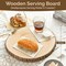 Vintiquewise Set of 4 Rustic Wood Slices Round Multi Purpose Natural Wooden Slabs for Chargers Cake Risers Serving Trays Table Centerpieces Home Decor DIY Crafts Party Supplies and Tableware
